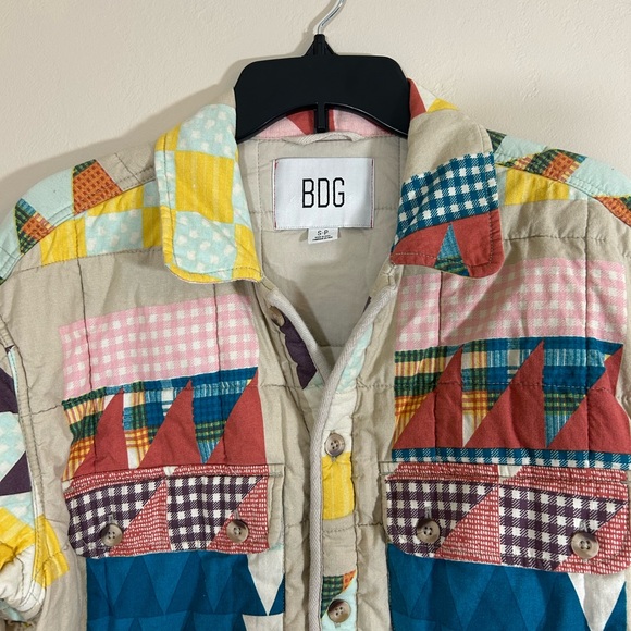 UO Urban Outfitters BDG Mens Patchwork Quilt Shirt Jacket Shacket Size S - Picture 7 of 12